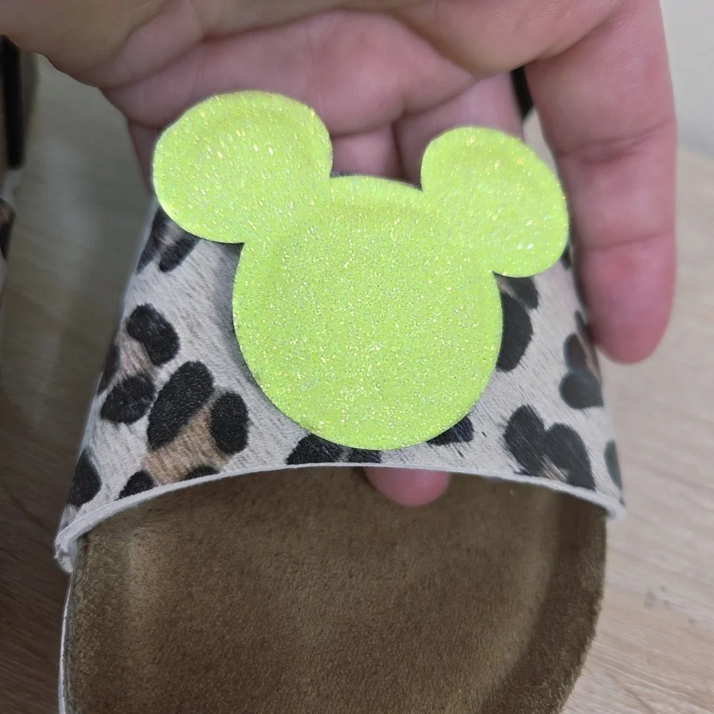MOA Concept Disney‎ Leopard Mickey Cork Sandals Kids EU 34 Made in Italy
